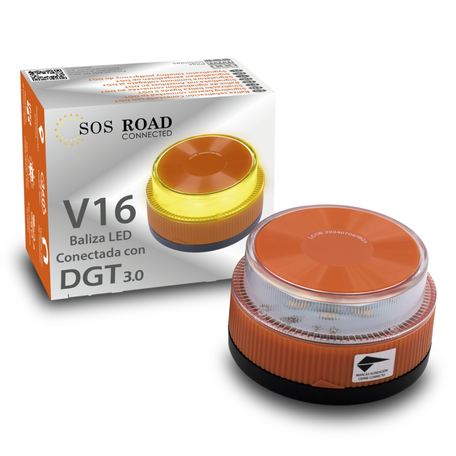 Homologada DGT Baliza señalización de emergencia | V16 | con geolocalización 3.0